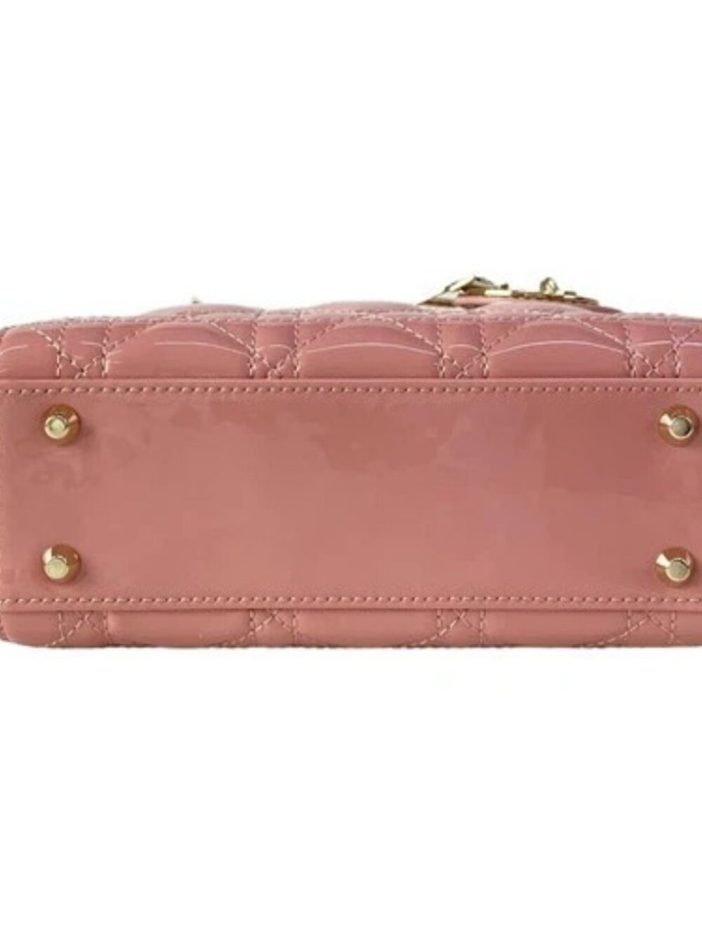 DIOR/ChristianDior Lady Dior Mini Bag Pink Patent Leather Handbag - Picture 5 of 16